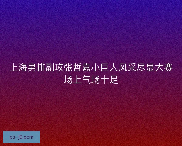 上海男排副攻张哲嘉小巨人风采尽显大赛场上气场十足